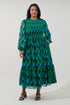 Mona Smocked Maxi Dress Lagoon Curve
