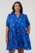 Elenia Tiered Shift Mini Dress Midnight Curve