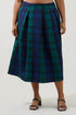 Pleated Midi Skirt Hudson Plaid Curve