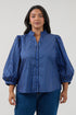 Ima Button Up Top Stripe Curve