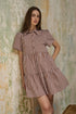 Rendie Tiered Mini Dress Stripe