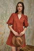 Jacey Babydoll Mini Dress Corduroy