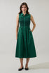 Hailey Smocked Button Down Midi Dress