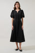 Milani Bubble Sleeve Midi Dress Denim