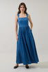 Luna Sleeveless Maxi Dress Chambray
