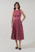 Meina Godet Midi Dress Polka Dot