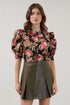 Klina Drape Sleeve Top Blossom