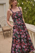 Jazmin Godet Midi Dress Rose