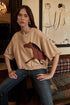Golden Horse Short Sleeve Sweater Top