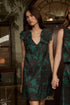 Alani Bow Trapeze Mini Dress Floral