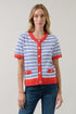 Gina Short Sleeve Stripe Cardigan