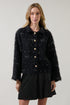 Amber Fuzzy Button Jacket