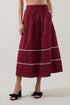 Justina Elastic Waist Midi Skirt