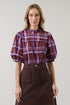Ever After Mock Neck Blouse Plaid