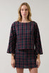 Angela Wide Sleeve Top Chapman Plaid