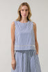 Justina Sleeveless Cropped Top Stripe