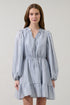 Paxton Balloon Sleeve Mini Dress Metallic