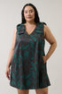 Alani Bow Trapeze Mini Dress Floral Curve