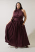 Rosiel Halter Maxi Dress Polka Dot Curve