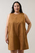 Kasara Yoke Mini Dress Suede Curve