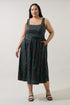 Carmina Sleeveless Midi Dress Floral Curve