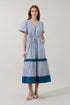 Adeline Short Sleeve Midi Dress Stripe
