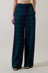 Hudson Plaid Chelsea Wide Leg Trousers