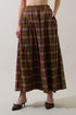 Nuvia Pleated Maxi Skirt Plaid