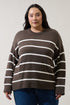 Freona Crew Neck Sweater Stripe Curve