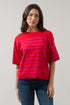 Clara Short Sleeve Sweater Top Stripe