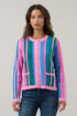 Randie Button Down Cardigan Rainbow