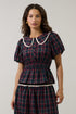 Ariana Peplum Top Chapman Plaid