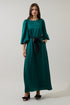 Linda Long Sleeve Maxi Dress Satin
