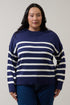 Jave Cropped Stripe Sweater Curve