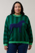 Horse Lover Stripe Sweater Curve