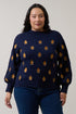 Gingerbread Embroidered Sweater Curve