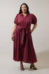 Karisma Button Down Maxi Dress Plaid Curve