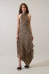 Elowen Asymmetrical Midi Dress Plaid