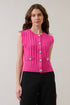 Lacey Sleeveless Knit Sweater