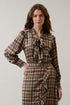 Avielle Button Front Blouse Plaid