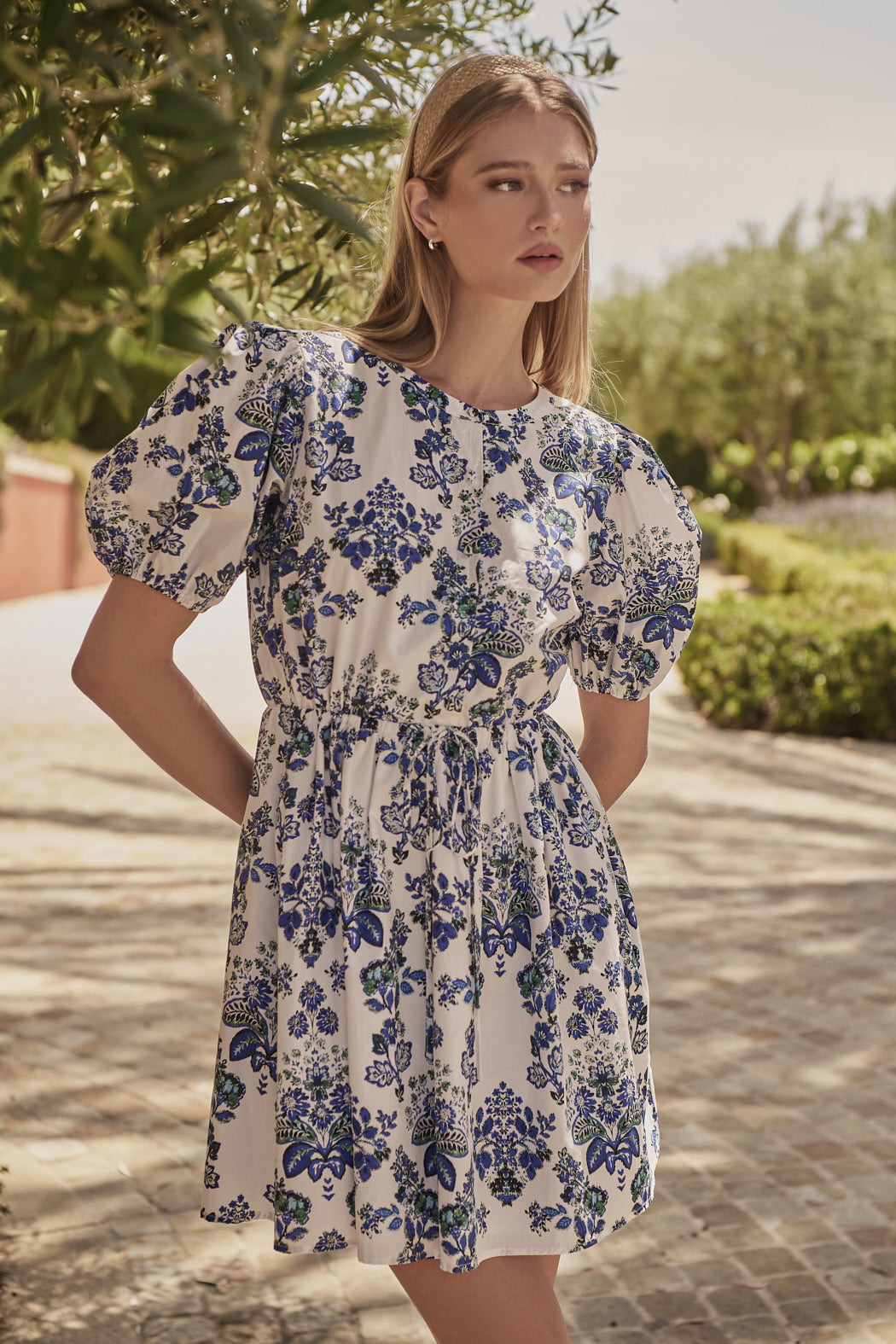 puff sleeve mini dress formal Long Puff Sleeves Bubble Mini Dress with Square Neckline