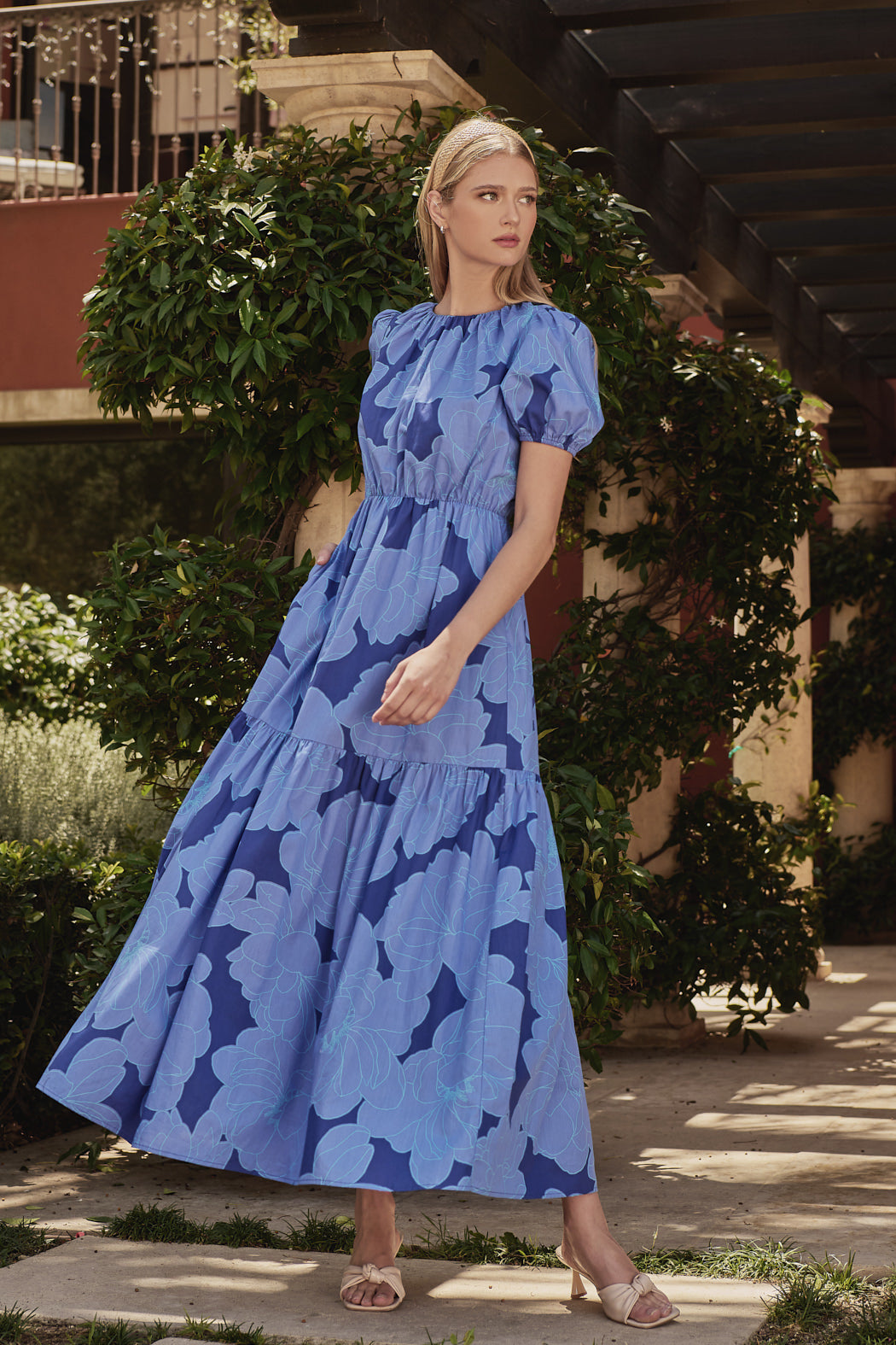 Women's Skyline Floral Tiered Maxi Dress - SUGARLIPS S Women's Skyline Floral Tiered Maxi Dress - SUGARLIPS S