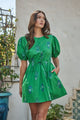 Halina Floral Alba Puff Sleeve Mini Dress