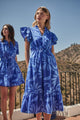 Emidora Floral Kiny Ruffle Midi Dress