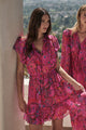 Anais Floral Bumble Ruffle Mini Dress