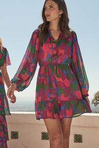 Kaeli Floral Paxton Balloon Sleeve Mini Dress