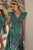 Vesper Geo Sunfire Tiered Midi Dress