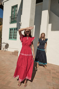 Solene Contrast Maxi Dress