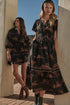 Zenzi Jungle Ordy Smocked Midi Dress