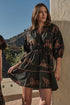 Zenzi Jungle Dabria Split Neck Mini Dress